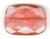 1 26x18x7mm Flat Faceted Rectangle Cherry Quartz
